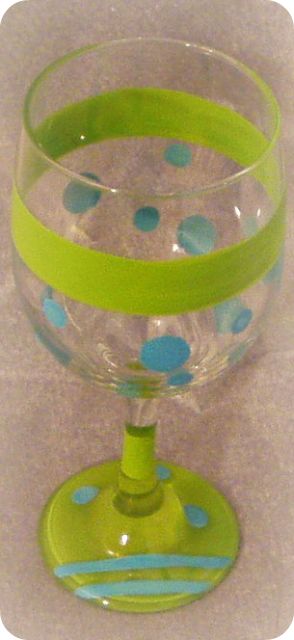 Tropical Sizzle- Blue- Wine Glass